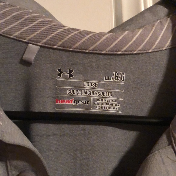 Men’s L loose dry fit golf polo heat gear - Picture 2 of 3